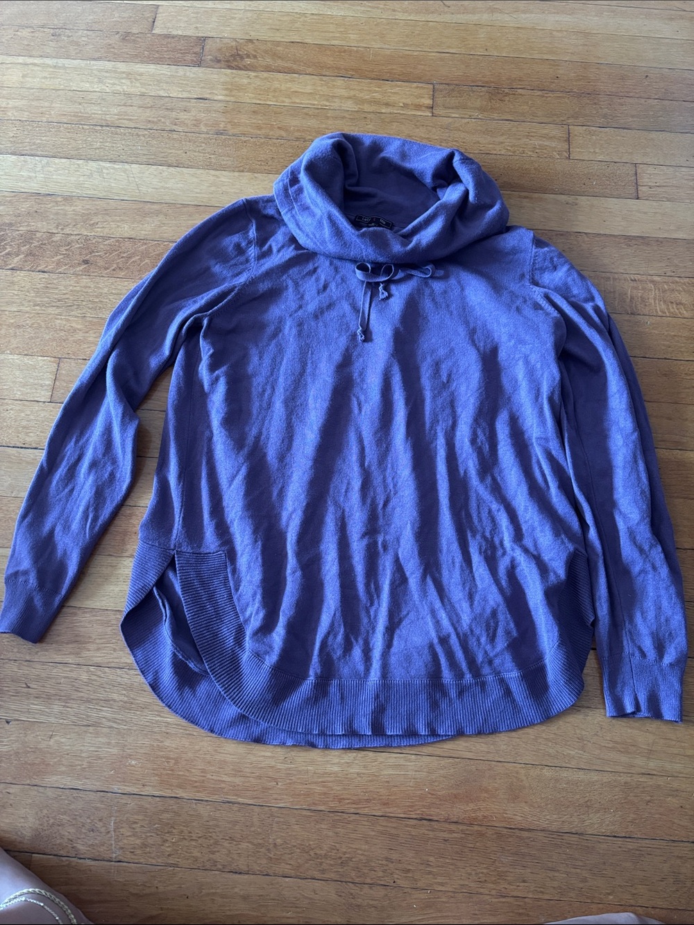 Cozy Cowl Neck Sweater in Lavender Blue